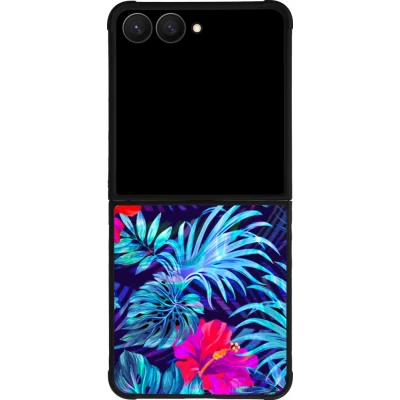 Coque Samsung Galaxy Z Flip7 - Silicone rigide noir Blue Forest