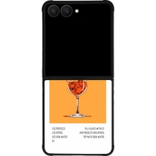 Coque Samsung Galaxy Z Flip7 - Silicone rigide noir Cocktail recette Aperol Spritz