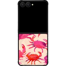 Samsung Galaxy Z Flip7 Case Hülle - Silikon schwarz Crabs Paint