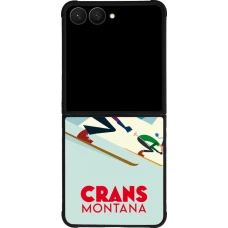 Samsung Galaxy Z Flip7 Case Hülle - Silikon schwarz Crans-Montana Ski Downhill