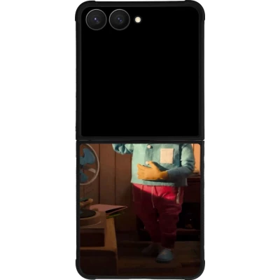Coque Samsung Galaxy Z Flip7 - Silicone rigide noir Dancing frog DTMF