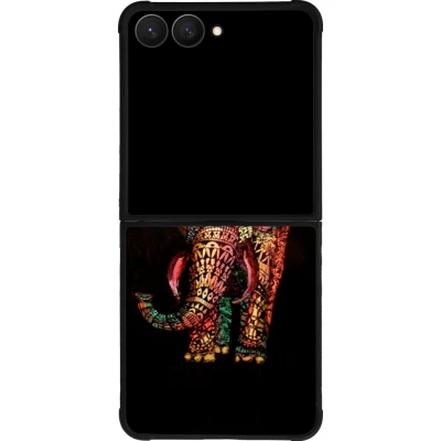 Coque Samsung Galaxy Z Flip7 - Silicone rigide noir Elephant 02