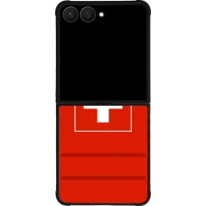 Coque Samsung Galaxy Z Flip7 - Silicone rigide noir Euro 2020 Switzerland