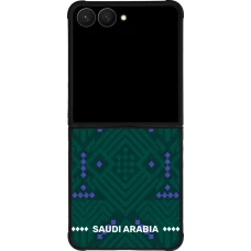 Samsung Galaxy Z Flip7 Case Hülle - Silikon schwarz Saudi Arabien 2026 personalisierbares Fussballtrikot