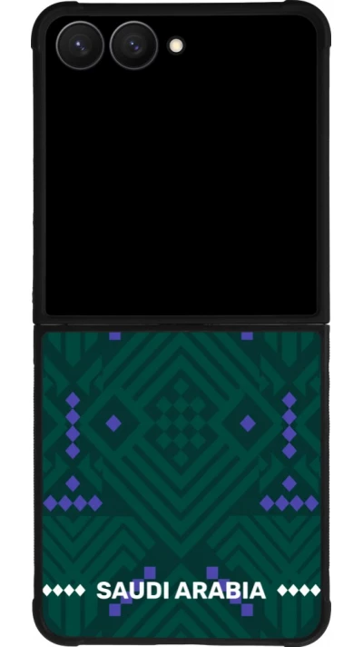Samsung Galaxy Z Flip7 Case Hülle - Silikon schwarz Saudi Arabien 2026 personalisierbares Fussballtrikot