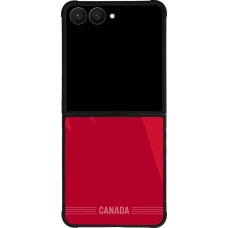 Coque Samsung Galaxy Z Flip7 - Silicone rigide noir Maillot de football Canada 2026 personnalisable