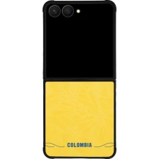 Coque Samsung Galaxy Z Flip7 - Silicone rigide noir Maillot de football Colombie 2026 personnalisable
