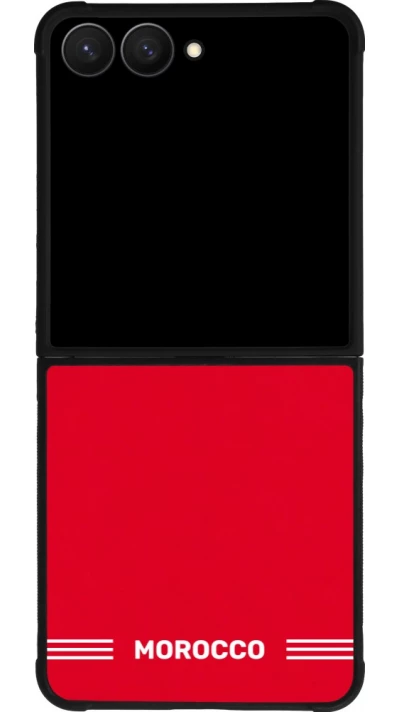 Samsung Galaxy Z Flip7 Case Hülle - Silikon schwarz Marokko 2026 personalisierbares Fussballtrikot