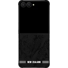 Samsung Galaxy Z Flip7 Case Hülle - Silikon schwarz Neuseeland 2026 personalisierbares Fussballtrikot