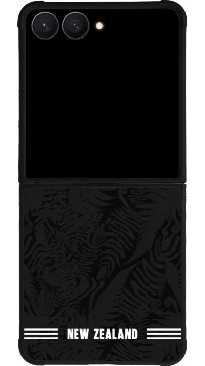 Samsung Galaxy Z Flip7 Case Hülle - Silikon schwarz Neuseeland 2026 personalisierbares Fussballtrikot