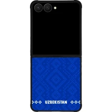 Samsung Galaxy Z Flip7 Case Hülle - Silikon schwarz Usbekistan 2026 personalisierbares Fussballtrikot