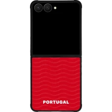 Samsung Galaxy Z Flip7 Case Hülle - Silikon schwarz Portugal 2026 personalisierbares Fussballtrikot