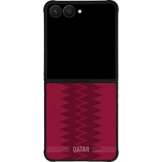 Samsung Galaxy Z Flip7 Case Hülle - Silikon schwarz Qatar 2026 personalisierbares Fussballtrikot