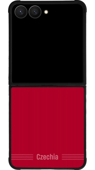 Samsung Galaxy Z Flip7 Case Hülle - Silikon schwarz Tschechische Republik 2026 personalisierbares Fussballtrikot