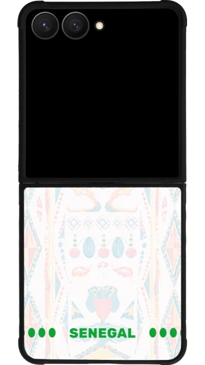 Samsung Galaxy Z Flip7 Case Hülle - Silikon schwarz Senegal 2026 personalisierbares Fussballtrikot
