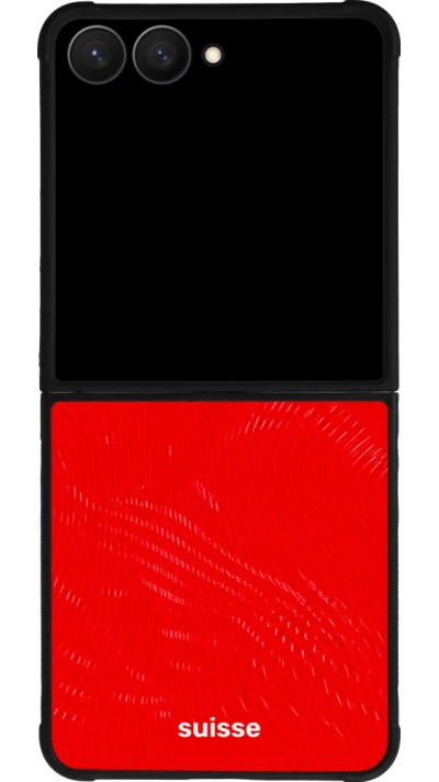 Samsung Galaxy Z Flip7 Case Hülle - Silikon schwarz Schweiz 2026 personalisierbares Fussballtrikot