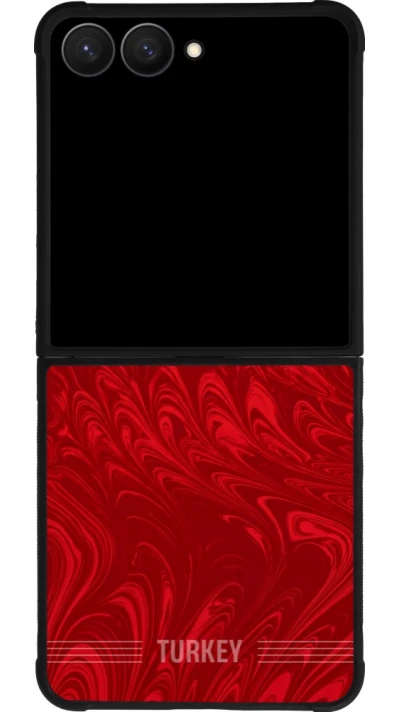 Samsung Galaxy Z Flip7 Case Hülle - Silikon schwarz Türkei 2026 personalisierbares Fussballtrikot