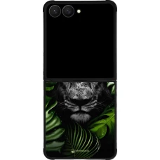Coque Samsung Galaxy Z Flip7 - Silicone rigide noir Forest Lion