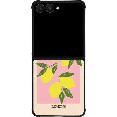 Coque Samsung Galaxy Z Flip7 - Silicone rigide noir Fruit market lemons 2026