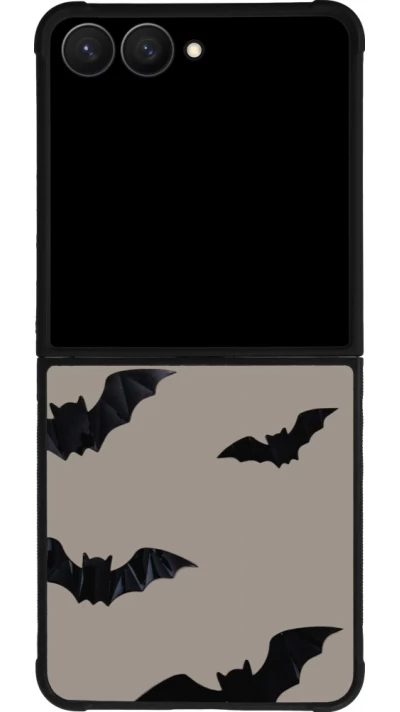 Coque Samsung Galaxy Z Flip7 - Silicone rigide noir Halloween 2026 Bats
