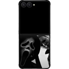 Coque Samsung Galaxy Z Flip7 - Silicone rigide noir Halloween 2026 Scream and Michael Myers