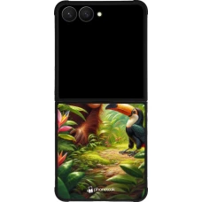 Samsung Galaxy Z Flip7 Case Hülle - Silikon schwarz Tropischer Dschungel Tayrona