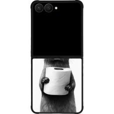 Samsung Galaxy Z Flip7 Case Hülle - Silikon schwarz Otter Toilettenpapier