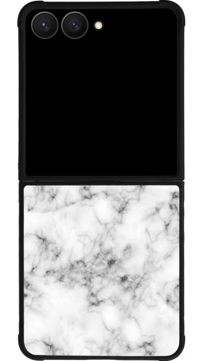 Coque Samsung Galaxy Z Flip7 - Silicone rigide noir Marble 01