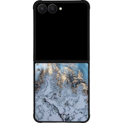 Samsung Galaxy Z Flip7 Case Hülle - Silikon schwarz Marble 04