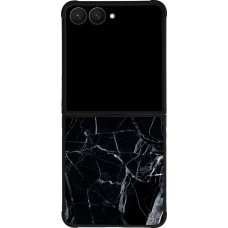 Coque Samsung Galaxy Z Flip7 - Silicone rigide noir Marble Black 01