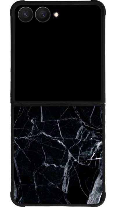Coque Samsung Galaxy Z Flip7 - Silicone rigide noir Marble Black 01
