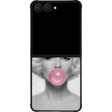 Samsung Galaxy Z Flip7 Case Hülle - Silikon schwarz Marilyn Bubble