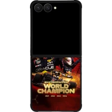 Coque Samsung Galaxy Z Flip7 - Silicone rigide noir Max Verstappen Champion 2023