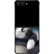 Samsung Galaxy Z Flip7 Case Hülle - Silikon schwarz Meow 23
