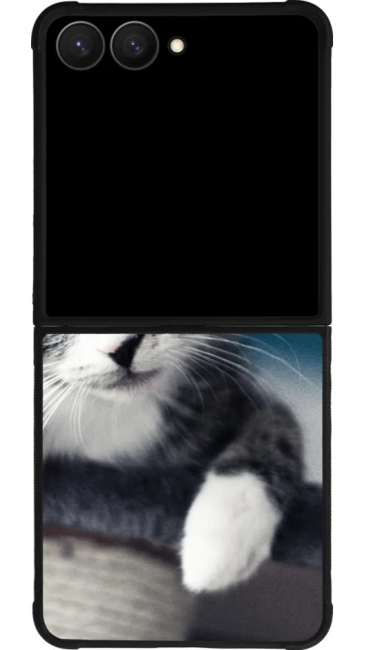 Samsung Galaxy Z Flip7 Case Hülle - Silikon schwarz Meow 23