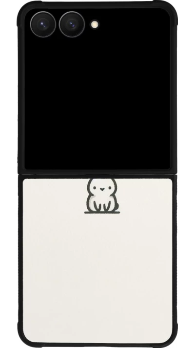 Samsung Galaxy Z Flip7 Case Hülle - Silikon schwarz Minimal Häschen Süße