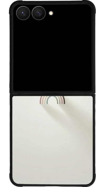 Samsung Galaxy Z Flip7 Case Hülle - Silikon schwarz Mini Regenbogen Minimal