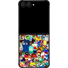 Samsung Galaxy Z Flip7 Case Hülle - Silikon schwarz Mixed cartoons
