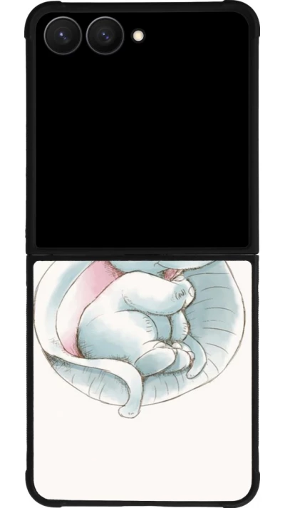 Samsung Galaxy Z Flip7 Case Hülle - Silikon schwarz Mom 1903