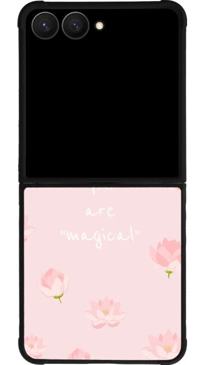 Samsung Galaxy Z Flip7 Case Hülle - Silikon schwarz Mom 2023 your are magical