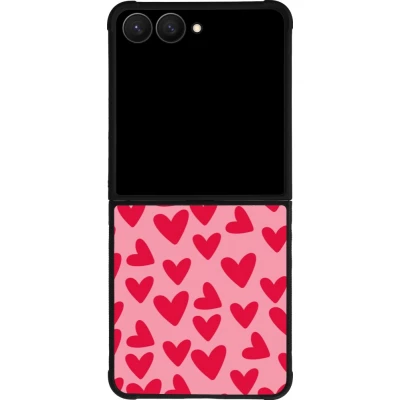 Samsung Galaxy Z Flip7 Case Hülle - Silikon schwarz Mom 2024 kleine Herzen