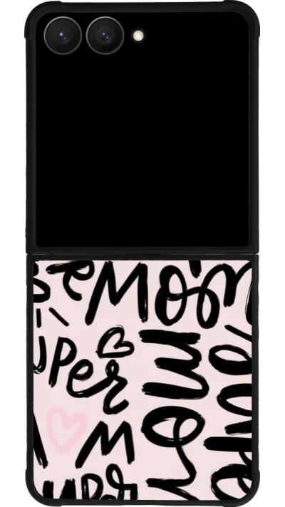 Samsung Galaxy Z Flip7 Case Hülle - Silikon schwarz Mom 2024 Super mom