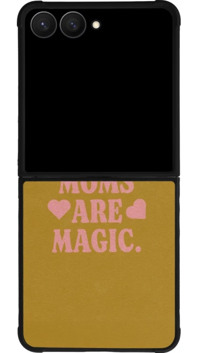 Samsung Galaxy Z Flip7 Case Hülle - Silikon schwarz Mom 2026 Are Magic