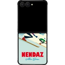 Samsung Galaxy Z Flip7 Case Hülle - Silikon schwarz Nendaz Ski Downhill