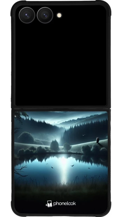 Coque Samsung Galaxy Z Flip7 - Silicone rigide noir Night Sky View