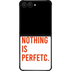 Samsung Galaxy Z Flip7 Case Hülle - Silikon schwarz Nothing is Perfetc