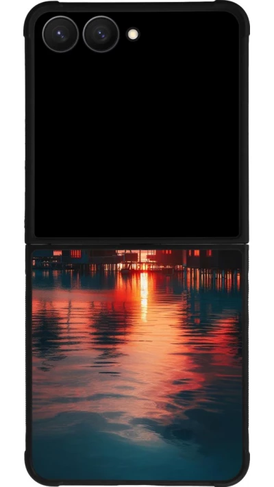 Samsung Galaxy Z Flip7 Case Hülle - Silikon schwarz Paradies Malediven