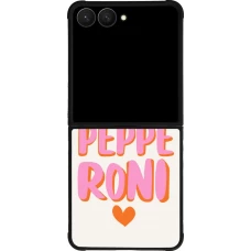 Coque Samsung Galaxy Z Flip7 - Silicone rigide noir Pizza pepperoni 2026