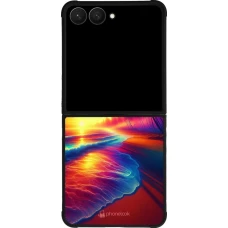 Samsung Galaxy Z Flip7 Case Hülle - Silikon schwarz Strand Sonnenuntergang auffällig