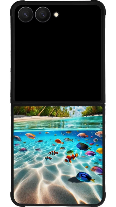 Samsung Galaxy Z Flip7 Case Hülle - Silikon schwarz Strandparadies